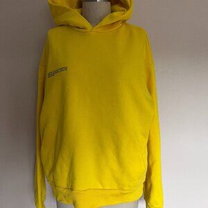 Pangaia yellow cotton hoodie sz. m